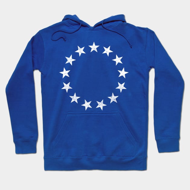 13 Stars Betsy Ross US Colonial Flag Vintage Hoodie by erock